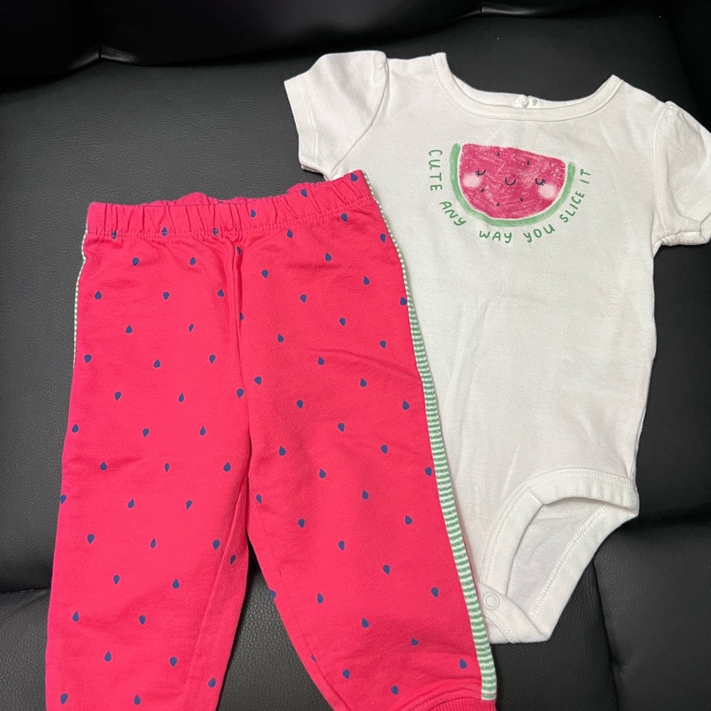 2 Piece Watermelon Bodysuit And Pants